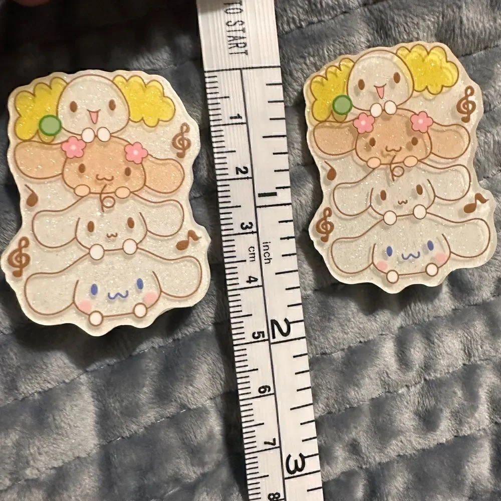 Sanrio Cinnamoroll Hair Clips 2 Pcs – Stacked Character Acrylic Barrettes
